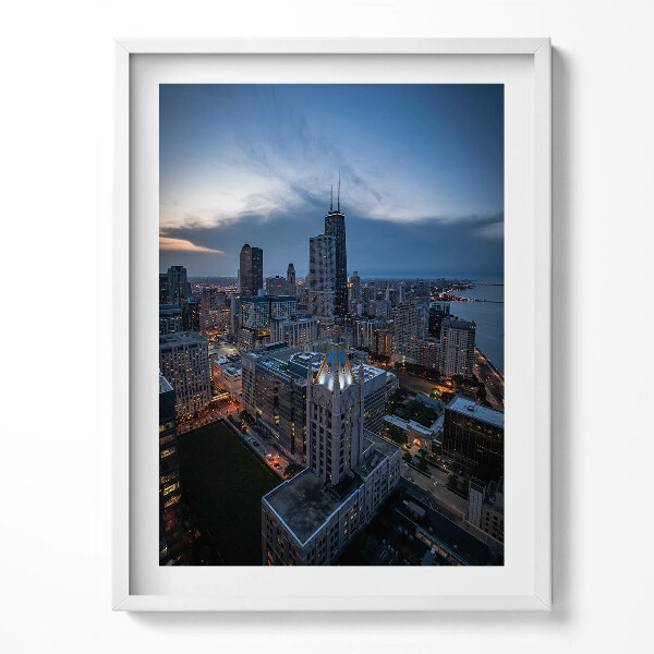 Tablou living cu rama Fotografie a orașului Chicago