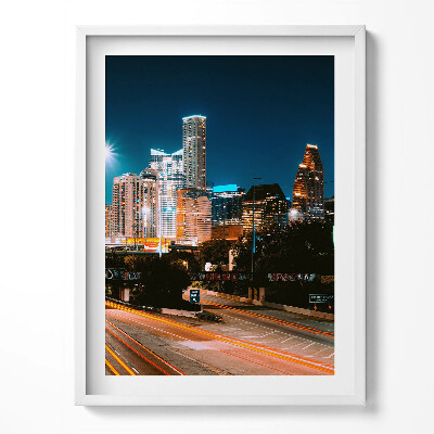 Tablou rama Orașul Houston noaptea