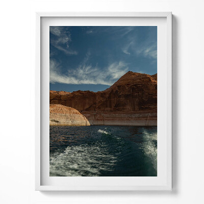 Tablou living cu rama Persoană pe schiuri nautice