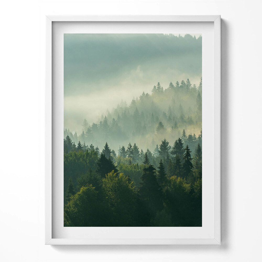 Tablou living cu rama Sunrise Beskids