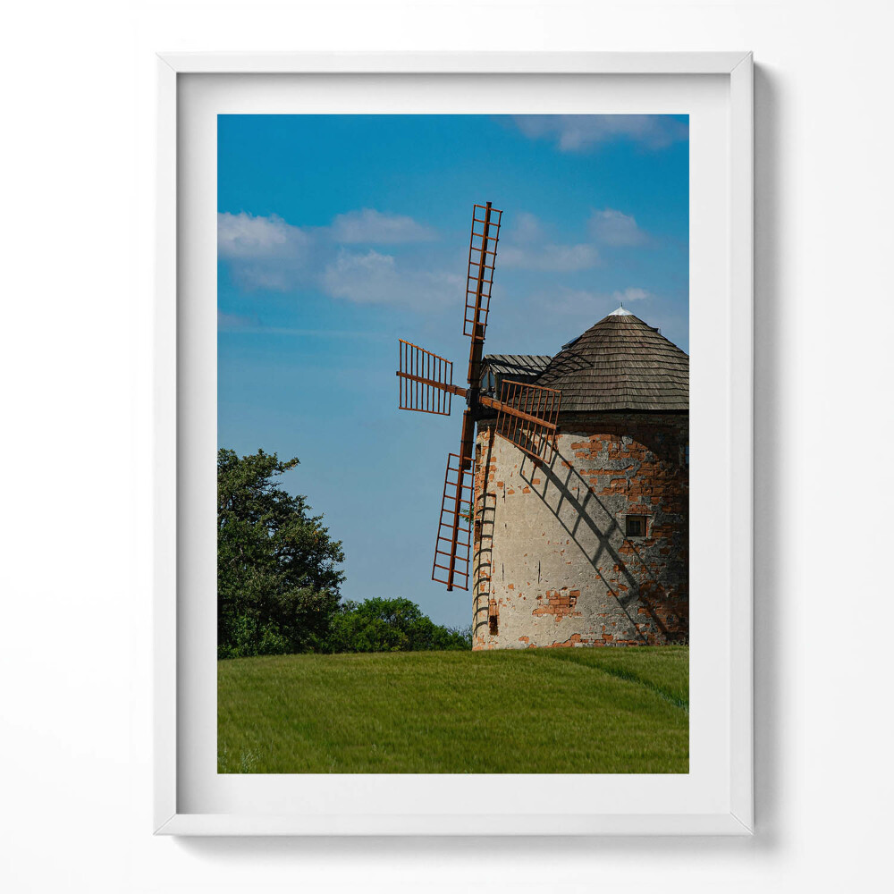 Tablou living cu rama Moara de vânt din Moravia