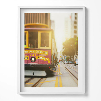 Tablou living cu rama Tramvaiul din San Francisco