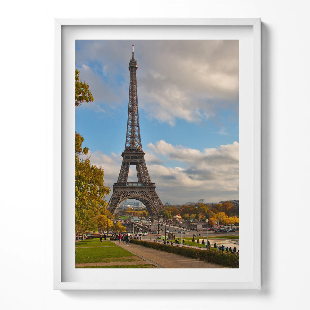 Tablou living cu rama Toamna în Franța Turnul Eiffel