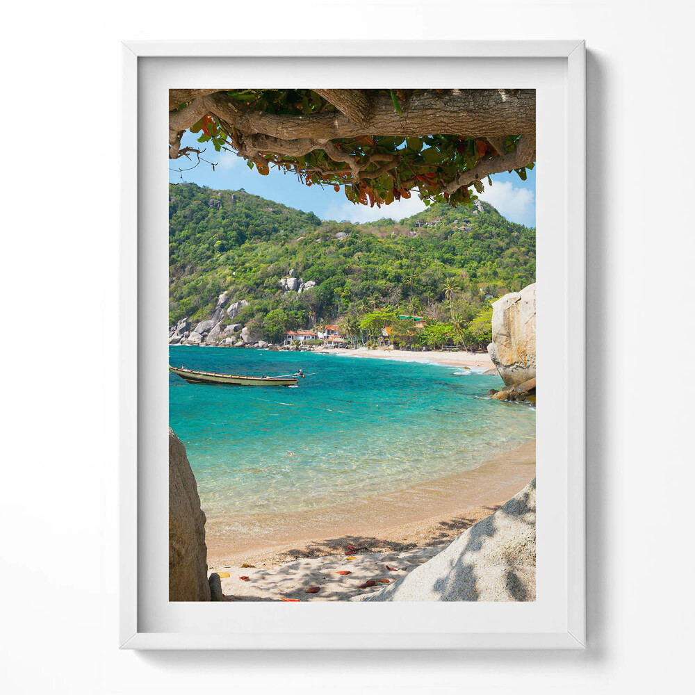 Tablou living cu rama Vedere la mare Koh Tao Thailanda