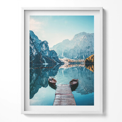 Tablou living cu rama Bărci pe lac