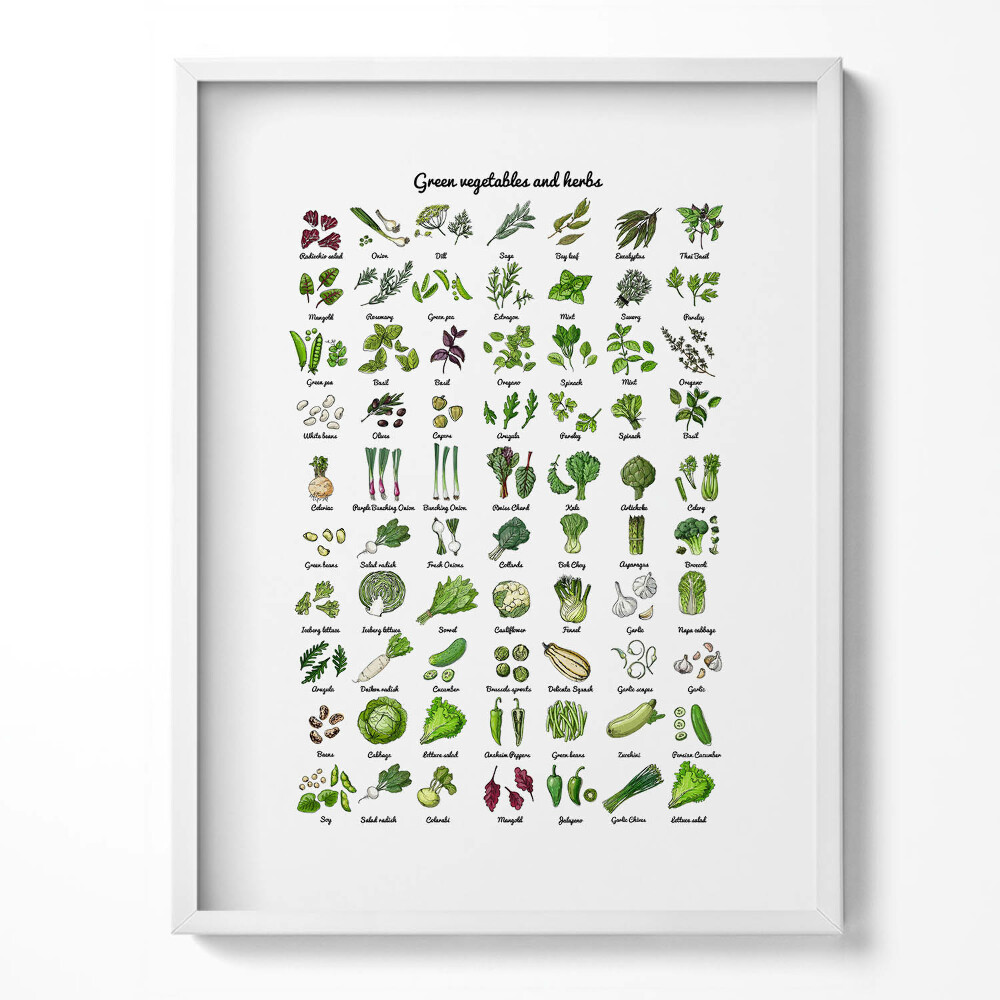 Tablou rama Legume verzi