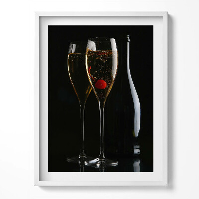 Tablou living cu rama Pahare de șampanie