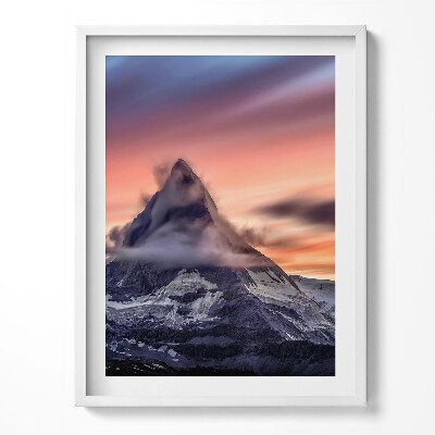 Tablou rama Munte singuratic la apus