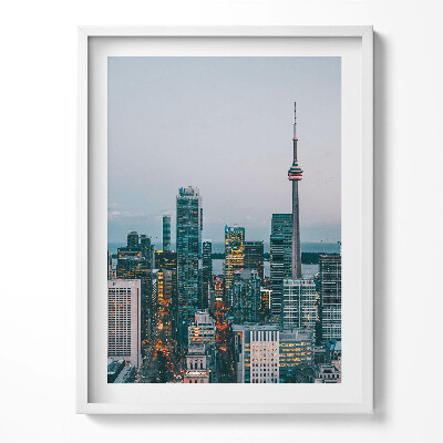 Tablou rama Panorama orașului seara