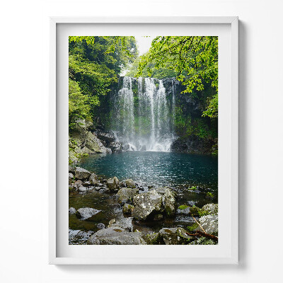 Tablou rama Cascadă și râu printre copaci