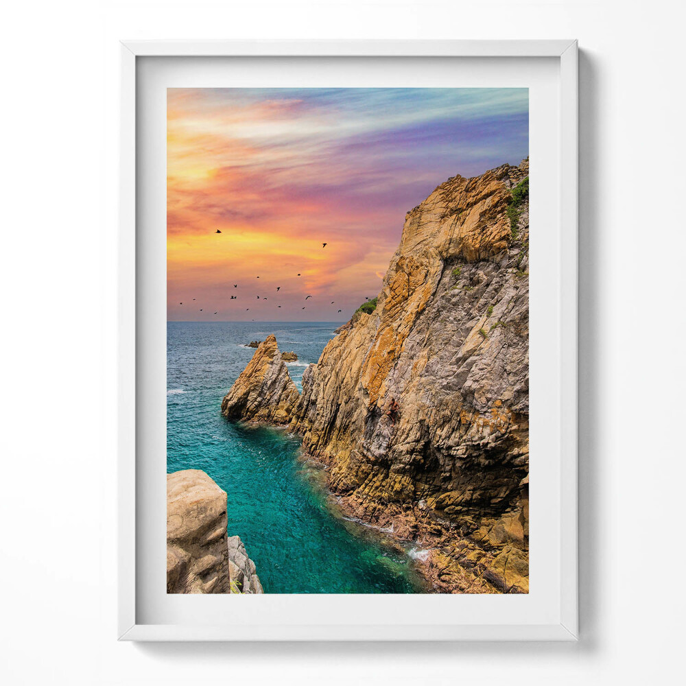 Tablou living cu rama Peisaj de stâncă în La Quebrada Venezuela