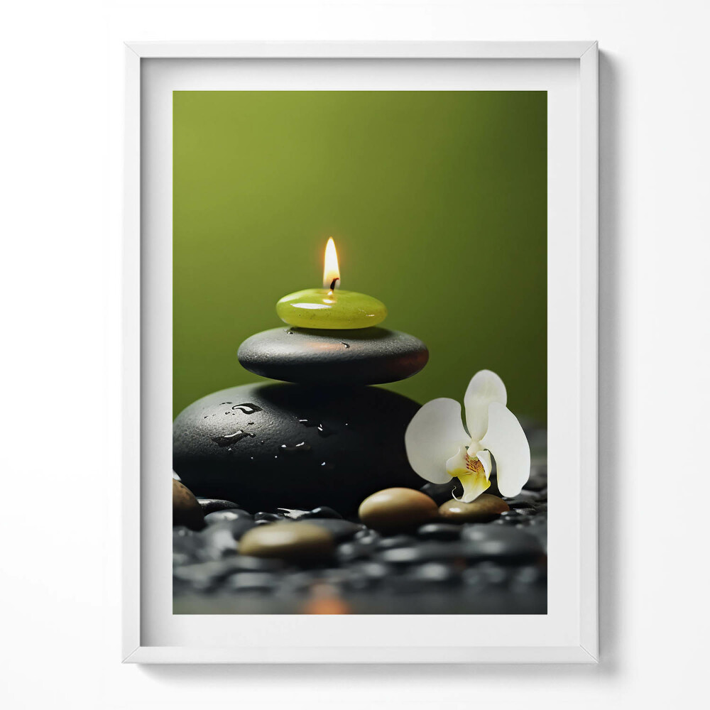 Tablou rama Relaxare Zen în natură și pietre