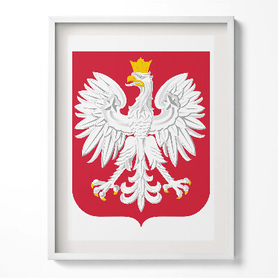 Tablou living cu rama Emblema vulturului alb al Poloniei