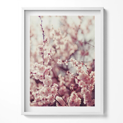 Tablou living cu rama Flori frumoase de primăvară în copac