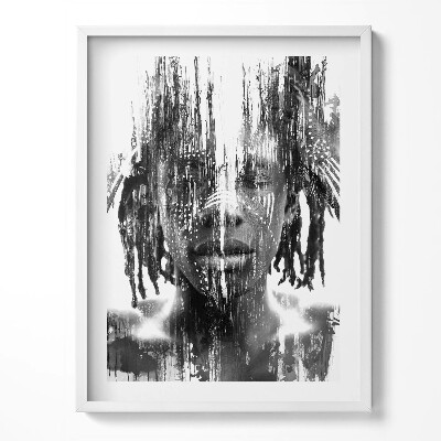 Tablou living cu rama Ilustrație a unui african indigen