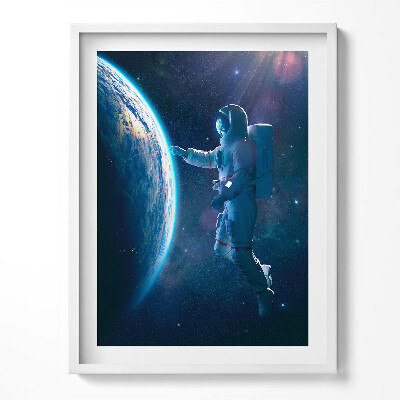 Tablou rama Astronautul și Planeta Pământ