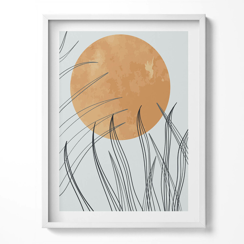 Tablou rama Plante minimaliste și soare în stil boho