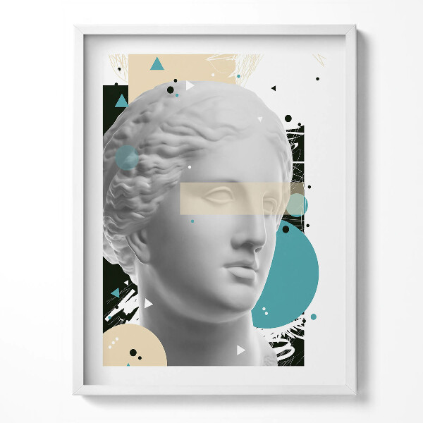 Tablou living cu rama Portret abstract al unei sculpturi feminine antice