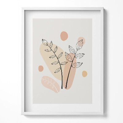 Tablou living cu rama Plante abstracte boho