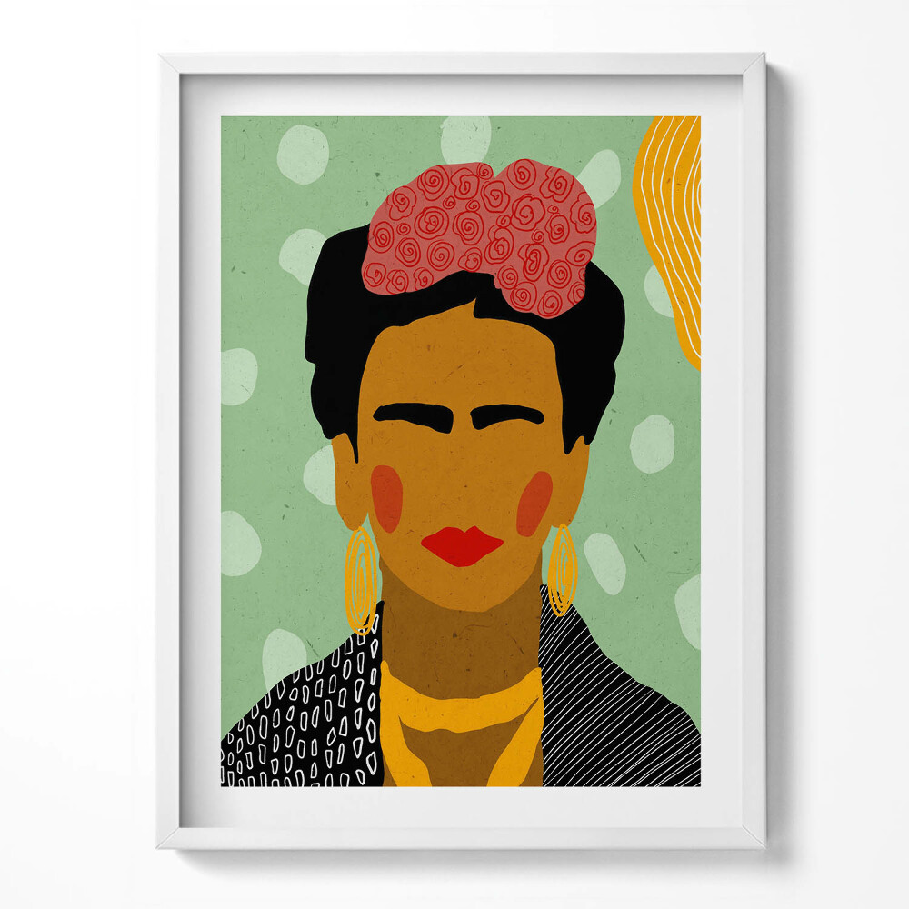 Tablou living cu rama Ilustrație portret a Fridei