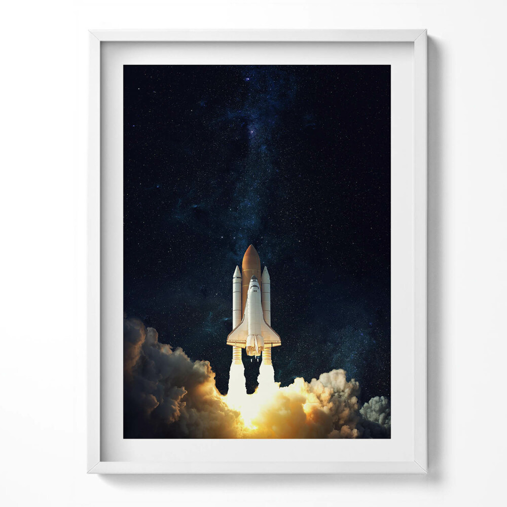 Tablou rama O rachetă decolează în spațiu