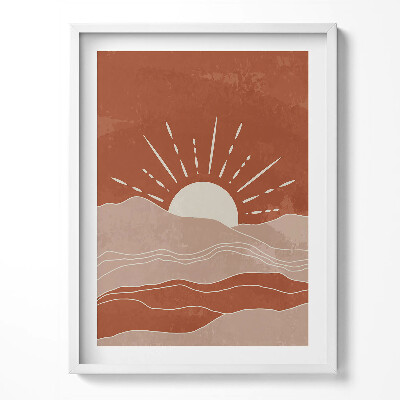 Tablou living cu rama Ilustrație a soarelui care răsare