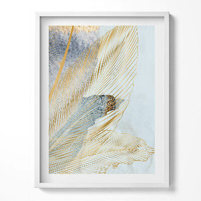 Tablou rama Frunze de bananier glamour cu aur