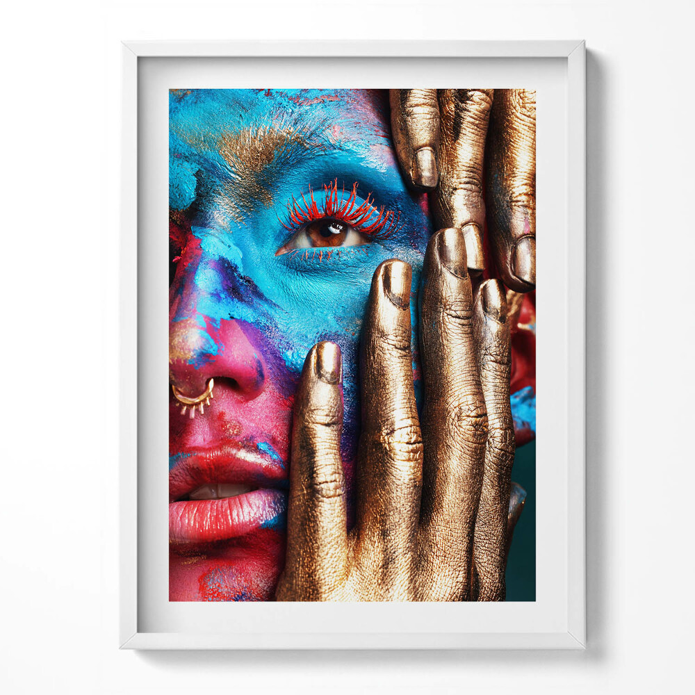 Tablou rama Artă - chip de femeie colorat
