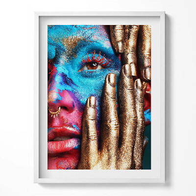 Tablou rama Artă - chip de femeie colorat