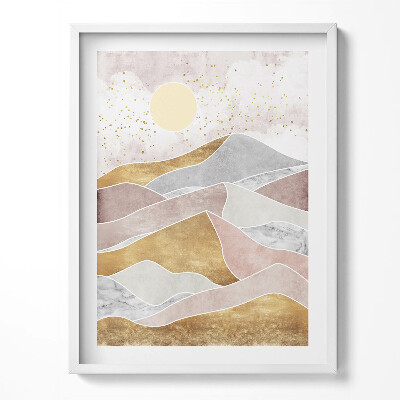 Tablou rama Peisaj abstract al deșertului și soarelui