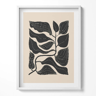 Tablou rama Ilustrație minimalistă a frunzelor de plante