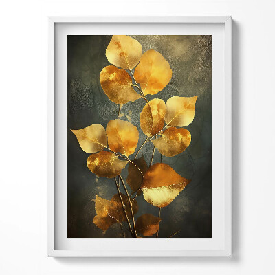 Tablou rama Frunze de aur glamour