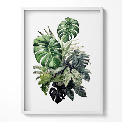 Tablou rama Frunze de Monstera pictate