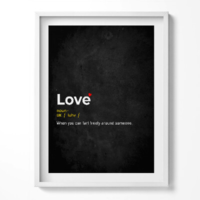 Tablou living cu rama Definiția creativă a iubirii
