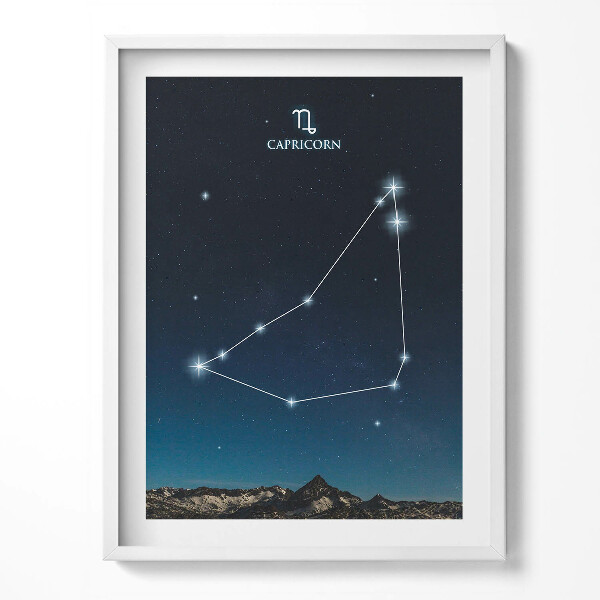 Tablou living cu rama Constelația zodiacală Capricorn