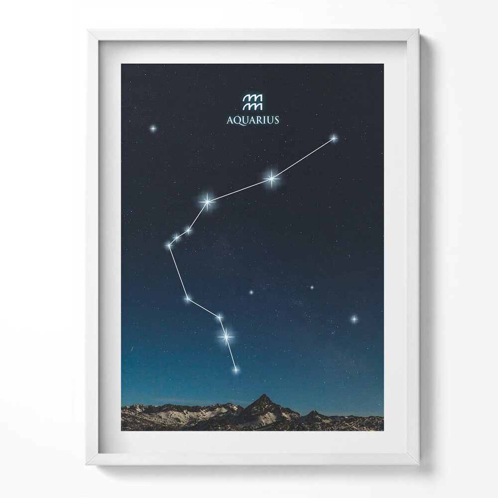 Tablou living cu rama Constelația zodiacală Vărsător