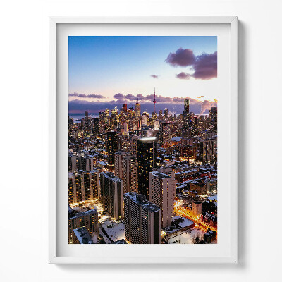 Tablou living cu rama Arhitectura unui oraș mare din perspectiva unei păsări