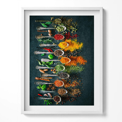 Tablou rama Linguri cu condimente colorate