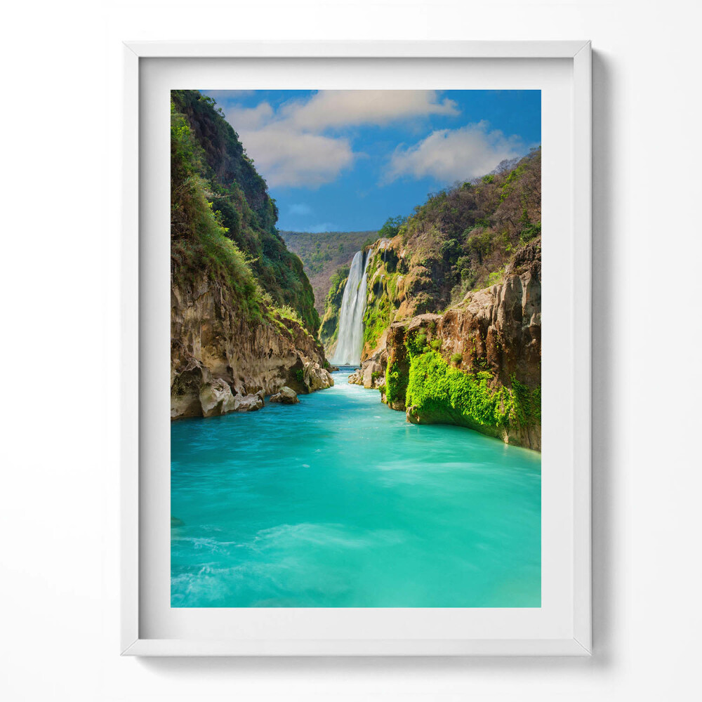 Tablou rama Cascadă și râu tropical