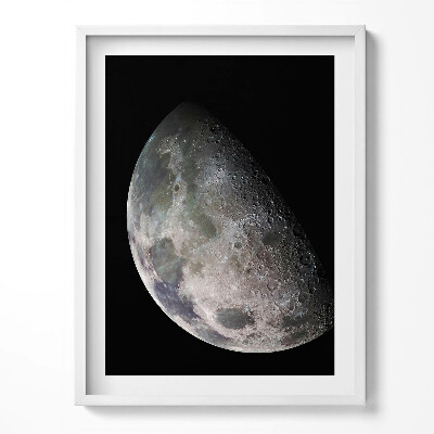 Tablou living cu rama Luna pe cerul negru