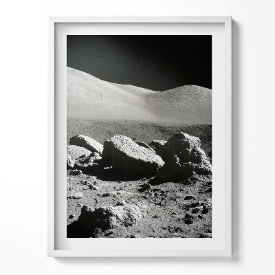 Tablou living cu rama Fotografie de rocă lunară NASA