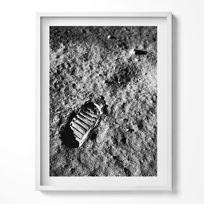 Tablou living cu rama Primul pas pe Lună Fotografie NASA