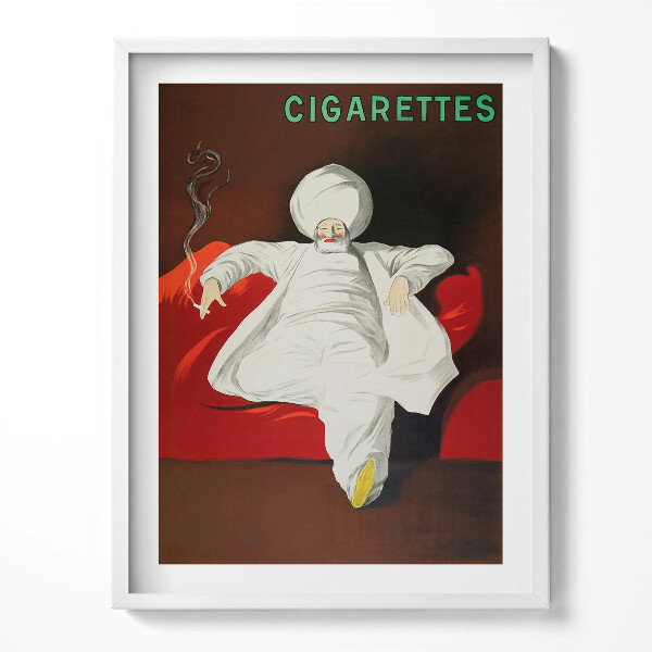 Tablou living cu rama Ilustrație vintage a unui sultan cu o țigară