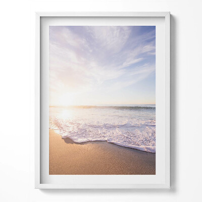 Tablou living cu rama Vedere liniștită asupra plajei și a mării