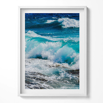 Tablou rama Valuri de apă albastră a mării