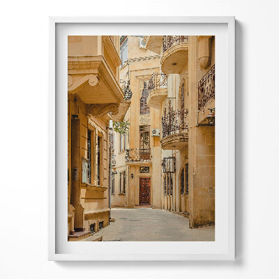 Tablou living cu rama O stradă îngustă printre clădiri