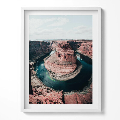 Tablou rama Peisaj fluvial și stâncă