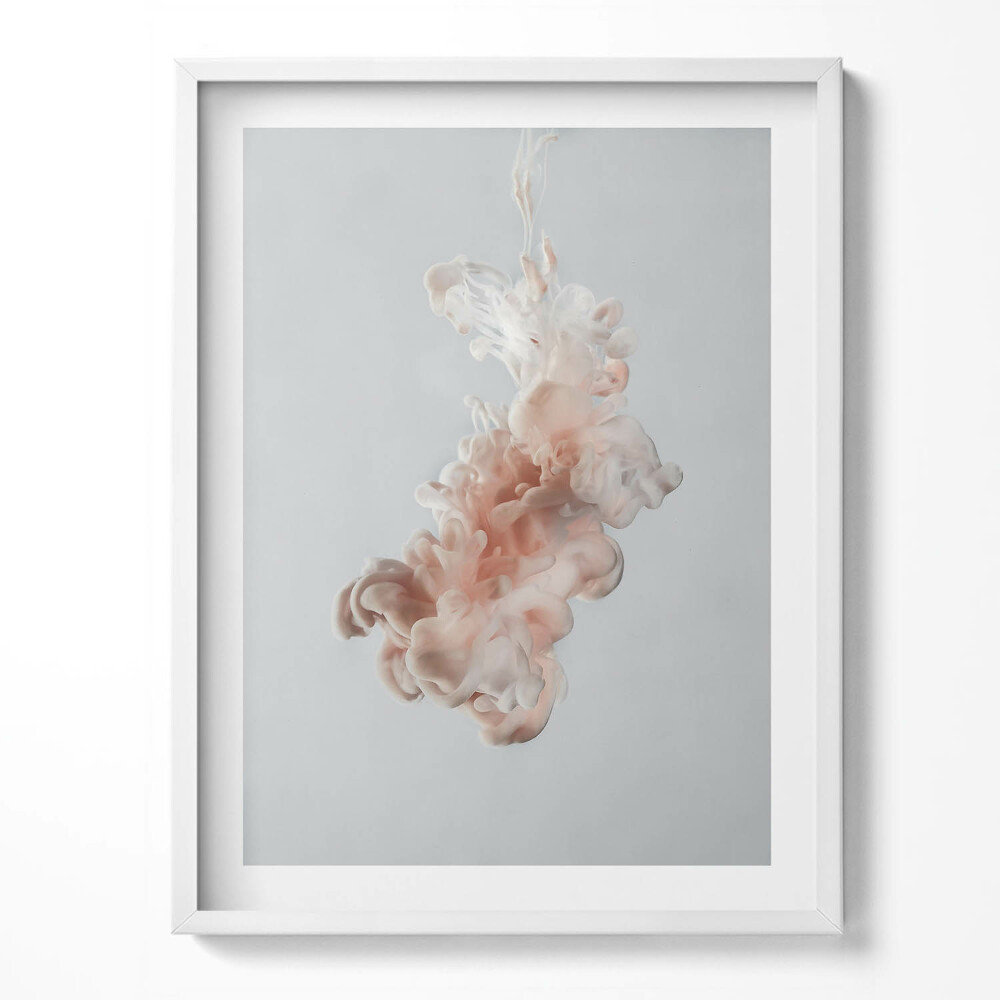 Tablou rama Cerneală bej abstractă în apă