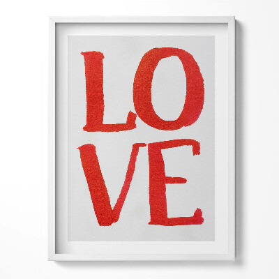 Tablou rama Graffiti roșu cu litere LOVE