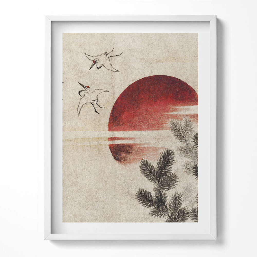 Tablou rama Arta japoneză a apusului de soare